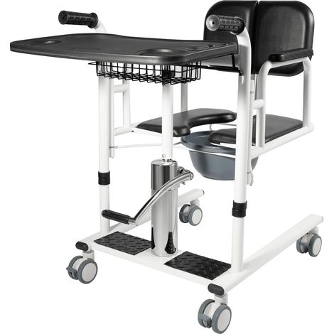 Ayuda para el traslado de pacientes - Silla elevadora para cama, inodoro y ducha - 150 kg - Experiencia hidráulica mejorada - Altura regulable - Para cama, inodoro y ducha - Para familias
