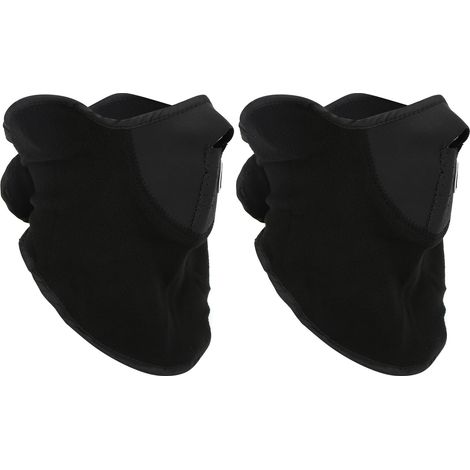 Masque demi-visage anti-poussière, coupe-vent, pour moto, ski, cyclisme hiver, noir (1/5)