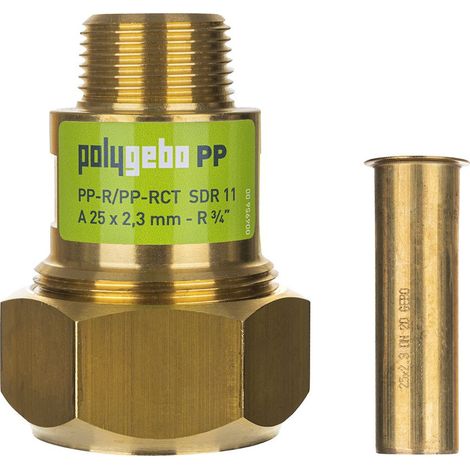 Gebo Polygebo Messingklemmverbinder 25mm, R 3/4", Messing, 15330000225