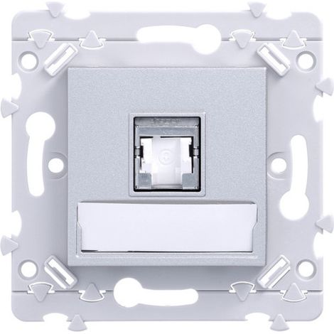 Prise RJ45 catégorie 6 STP/SFTP pour Grade 3- Essensya - Titane - WE226T - Hager