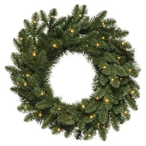 Amicasa Elegante Weihnachtskranz mit 60 LED-Lichtern