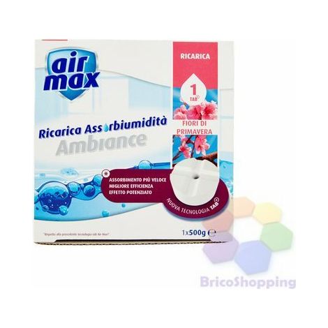 RICARICA ASSORBI UMIDITA' TURBO TAB AIR MAX AIRMAX PASTICCHE SALI FIORI DI PRIMA