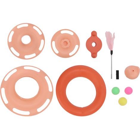 OPPWONG Piste de Balle pour Chat, 4 Niveaux Interactifs pour Chaton, Jouet d'exercice, Tour de Balle pour Chat, Jouets pour Chats D'intérieur, Plateau Tournant, Balles pour Chat avec (1/5)