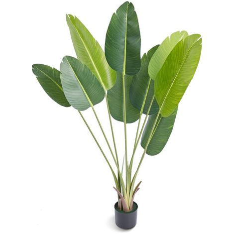 [JAMAIS UTILISÉ] Mophorn Albero artificiale di uccelli del paradiso, pianta finta alta 1,5 m, materiale PE, protezione anti-ribaltamento, albero finto verde realistico per casa, ufficio, arredamento d