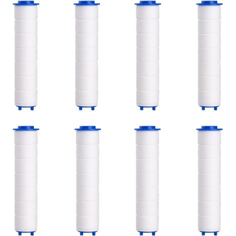 8 Pcs Filtre Douche, Coton PP, 80mm, Déchloration, Anti-calcaire, Salle De Bain