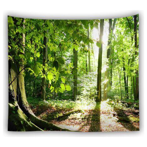 royaluxe-Tapisserie Murale 200 x 150cm Décorative Forêt, Paysage Naturel pour Chambre Salon Dortoir