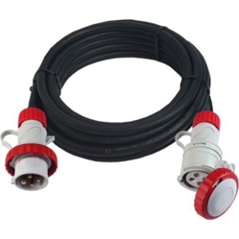 Fanton FME92984 Prolunga CEE 4X2.5 Mq H07RN-F Spina e Presa 3P+T 16A 380V IP67 colore Rosso