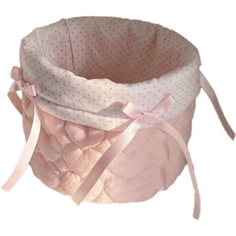 panier de rangement cylindrique rose pour bureau (1/5)