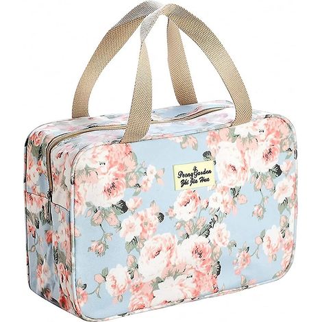 Trousse de toilette pour femme, trousse de toilette féminine, grande trousse de maquillage, trousse de toilette de voyage à suspendre (1/5)