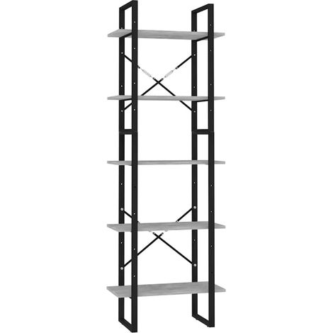 Maison Exclusive - Libreria a 5 Ripiani Grigio Cemento 60x30x175 cm in Multistrato (1/5)