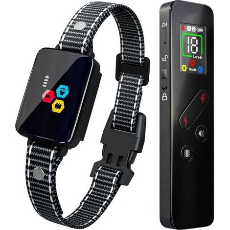 Collier de dressage pour chat avec télécommande, collier électrique étanche IP67, portée 1000 m, 3 modes de dressage : bip, vibration, choc, miaulement. Efficace contre les mauvais comportements.