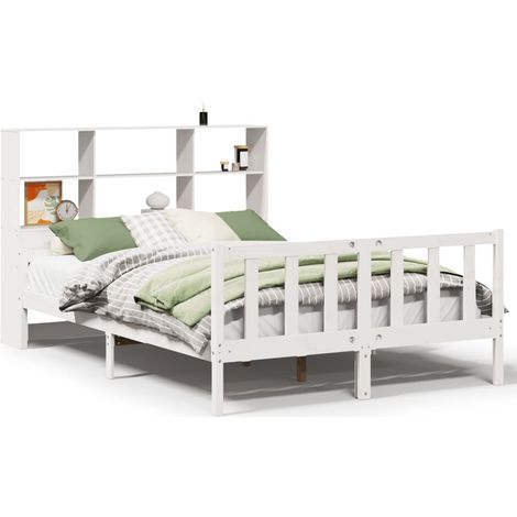 Maison Exclusive - Letto Libreria senza Materasso Bianco 160x200 cm Legno di Pino