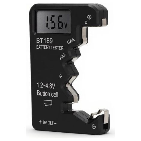 Universeller Batterietester, kleiner Batterieregler für C-, AA-, AAA-, D-, N-, 9V-, 6F22-, 1,5V- und 3V-Knopfzellen (1/5)
