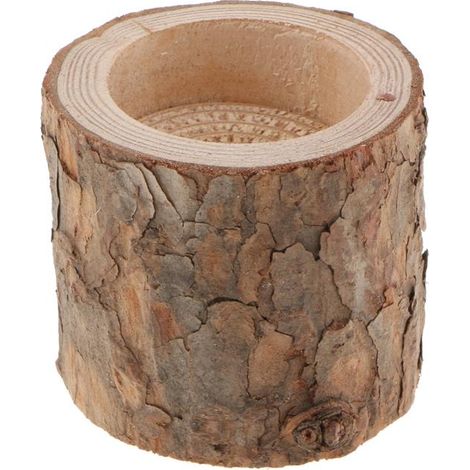 Porte-bougie De Bougie En Bois De Souche Naturelle (1/5)