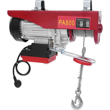 Treuil à Câble Électrique 800 kg Palan Électrique 1450 W 10 m/min,Surcharge Ascenseur Treuil électrique 220V, Hauteur de Levage Câble 20 m ,Moteur pour Garages Entrepôts Usines (1/5)
