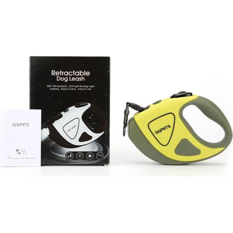 ZOLGINAH Laisse Chien Enrouleur 5m, Laisses Rétractables pour Chiens(Jusqu'à 50Kg), avec Ruban en Nylon Solide, Un Boutton S'arrêter/Bloquer, Grande Poignée Ergonomique,pour Petit, Moyen Chiens