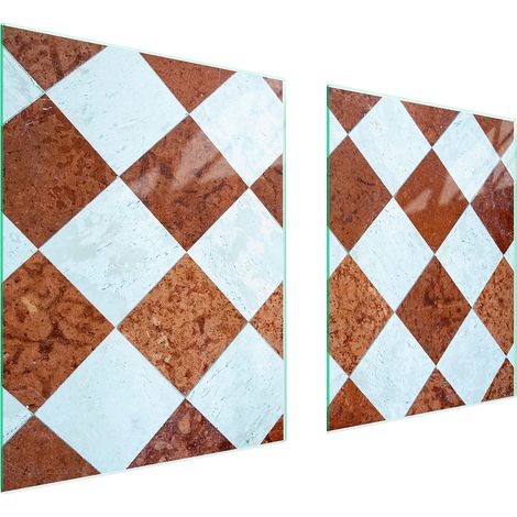 PLAQUE DE PROTECTION EN VERRE POUR POÊLE 85x52 MOSAÏQUE (1/5)