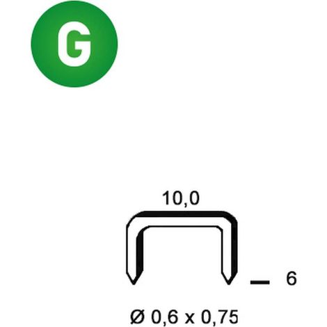 10 000 Agrafes Galvanisées Vf-06 - 10x6x0.6x0.75 mm - D-Work