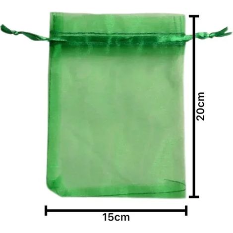 (Vert - Taille S, 100 pièces) Sacs de protection pour fruits, filets anti-oiseaux pour jardin, sacs en filet pour fraises et raisins, protection pour plantes et légumes, outil de jardinage (1/4)