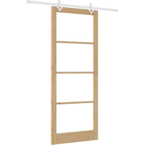 Maison Exclusive - Schiebetür Natur 93 x 232 cm Massivholz Kiefer