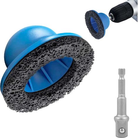 Meuleuse de moyeu de Roue de Voiture, équipé d'une Barre d'extension de 1/2, Brosse pour moyeu de Roue, Ponceuse de moyeu de Roue, pour Changer Les moyeux de Roue Propres. (1/5)
