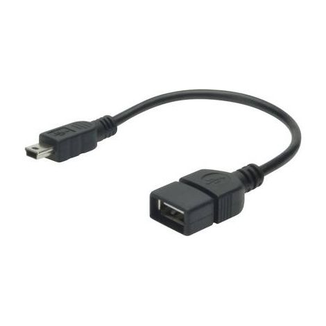 Adaptateur USB 2.0 Digitus AK-300310-002-S - [1x USB 2.0 mâle Mini-B - 1x USB 2.0 type A femelle] - (1/2)
