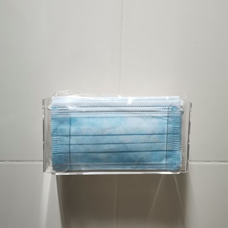 Distributeur mural de gants et masques anti-poussière, boîte de rangement transparente en acrylique pour couvre-visage (1/5)