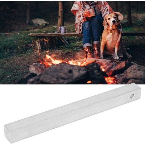 Kit d'allumage pour feu en camping sauvage : tige de magnésium carrée (11,5 x 11,5 x 128 mm), outil pour se chauffer. (1/5)