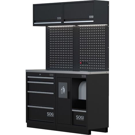 Arredamento modulare per officina e garage SOGI ARR-OFF-1360 - piano in acciaio - 1360x466x2000 mm
