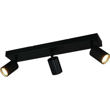 Deckenleuchte Wohnzimmerlampe Metall schwarz 3-flammig schwenkbar GU10 L 50 cm