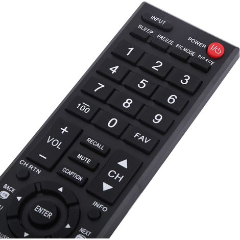 Télécommande universelle portable CT-90325 pour téléviseurs intelligents Toshiba LCD - Noir (1/5)