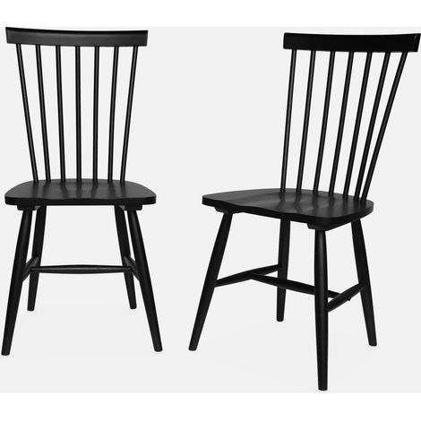 Set 2 sedie da pranzo in legno, impilabili stile vintage