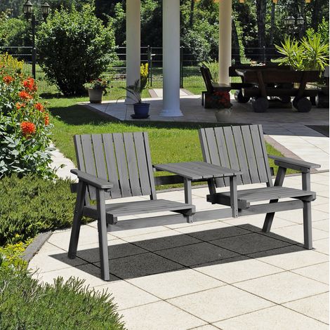seduta sedia 152x70 tavolino foro ombrellone grigia OKMYHOME (1/3)