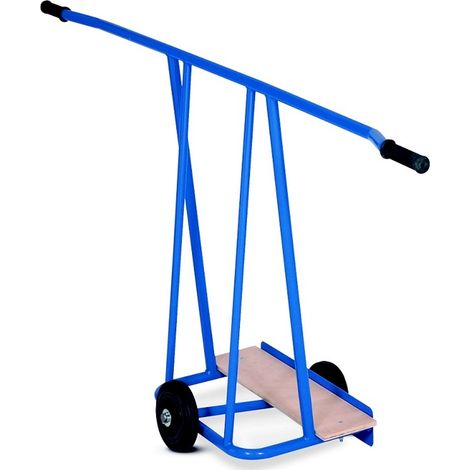 PROVOST - Chariot porte-panneaux Provost - Structure acier bleu RAL 5019, plateau bois pour transport sécurisé