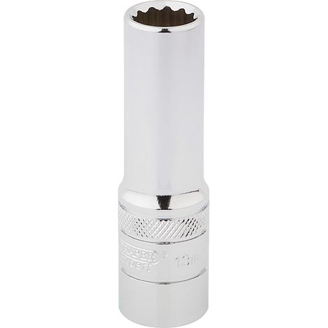 Draper 13mm 1/2 Inch Drive Hi-Torq® 12-Point Deep Socket – Polished Chrome, Model 33732 (1/5)