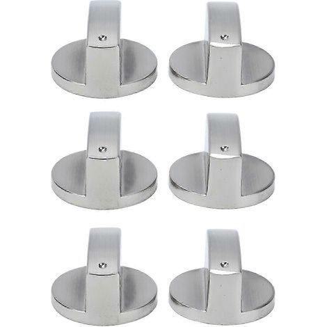 2025 6 pièces Bouton rotatif 8 mm Bouton de commande en alliage de zinc de remplacement pour cuisinière à gaz et four à micro-ondes (1/5)