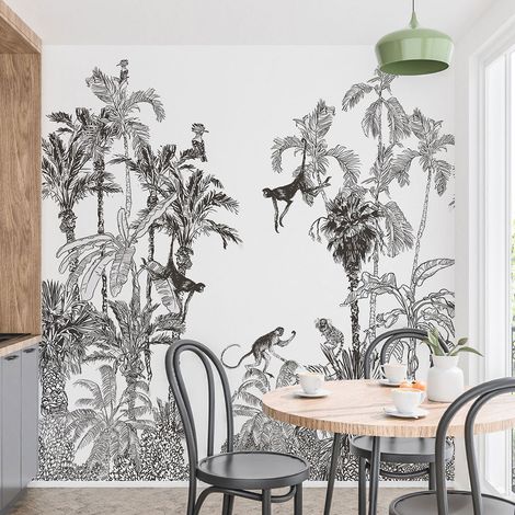 Papier peint panoramique - Forêt tropicale - 130 cm x 144 cm (1/4)