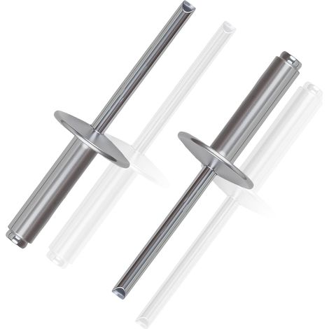 Lot de 40 rivets pop pour métal en aluminium 4,8 x 30 mm à grande tête ouverte Rivet argenté pour joindre des tôles, bois, cadres de fenêtre avec cadres en plastique, installation facile (1/5)