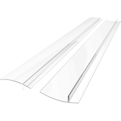 Mastic silicone pour plan de travail de cuisine, mastic anti-déversement entre le plan de travail et la cuisinière, lot de 2, transparent 53 cm