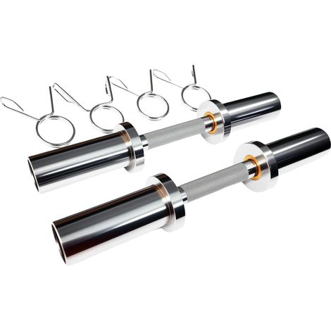 Barre d'haltères olympique de 50 mm, barres d'haltères réglables pour plaques de poids, poids d'haltères de 40,6 cm, idéal pour la salle de sport à la maison et la musculation (1/5)