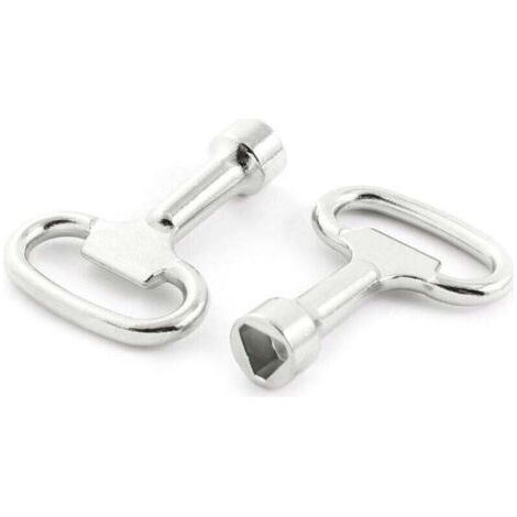 2 Pcs Cle Triangle Poubelle Clé Poubelle , XU,Jaune Triangulaire Clef Triangle à Douille en Métal -