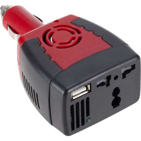 Inversor de coche de 150 W, 12 V a 220 V, encendedor de cigarrillos, cargador multifunción, convertidor de corriente USB, puerto USB de 0,5 A (1/4)