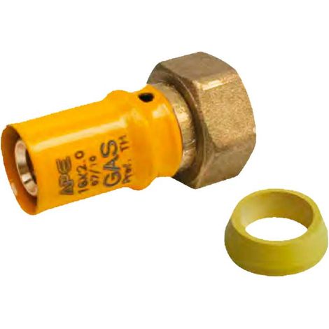 RACCORDO CON GIRELLO PER GAS SEDE PIANA APE 20x3/4