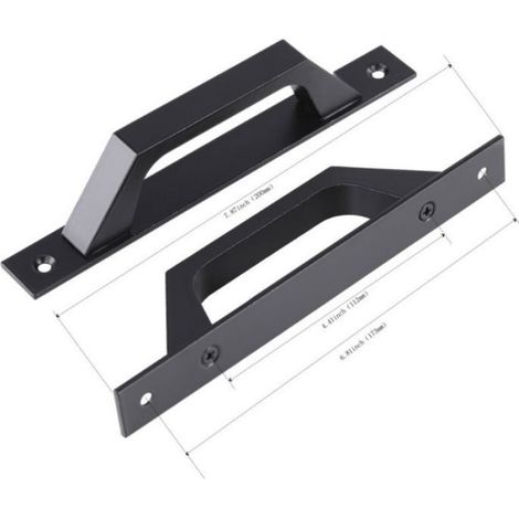 Poignée Aluminium - Finition Laquée Blanche - Pour Portes Coulissantes Et Battantes - 2 Pièces (1/5)