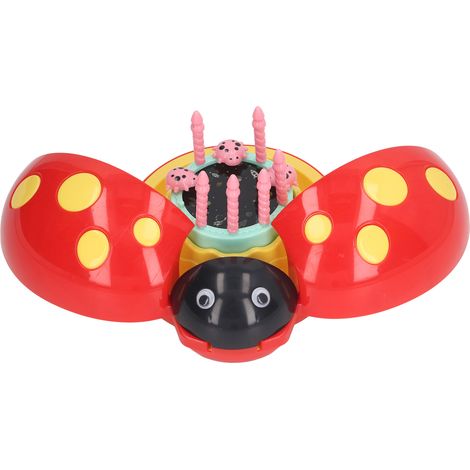 Veilleuse musicale pour enfants avec projecteur d'étoiles - Forme d'animal cartoon rouge - Lampe de nuit sonore et projecteur lumineux (1/5)