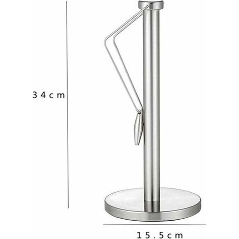 Portarotolo di carta, portarotolo da cucina, portarotolo verticale in acciaio inox, organizer, tavolo da pranzo (1/4)