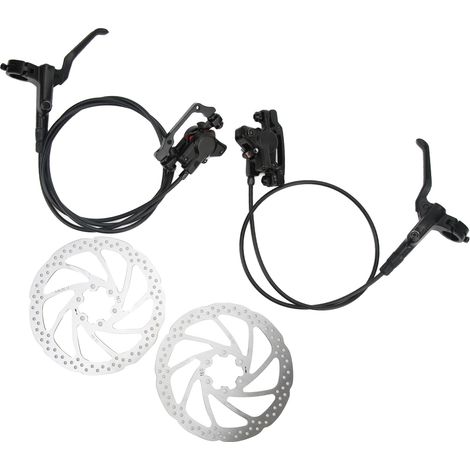 Kit de freins à disque hydrauliques LeBycle pour vélo, à double piston et pression d'huile, universel, avec freins à disque avant et arrière, 2 disques de 160 mm (1/5)