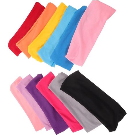 Set di 12 fasce elastiche larghe per capelli sportive da donna (1/5)