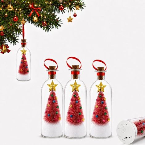 Set Décoration en verre pour sapin de Noël avec message vocal dans une für stilvolle Dekoration, einfache (1/5)