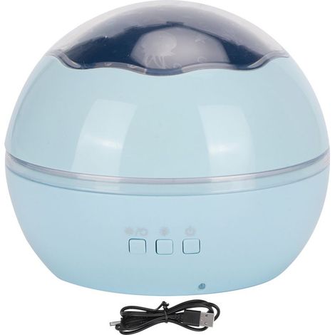 veilleuse-Projecteur LED Lumière de Nuit Romantique 8 Modes de Couleurs Décor de Chambre à Alimentation USB et Batterie – Boîtier ABS 12 cm – 332 g – 1 Lampe avec 2 Couvertures de Projection et Manuel (1/5)